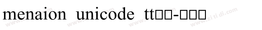 menaion unicode tt字体字体转换